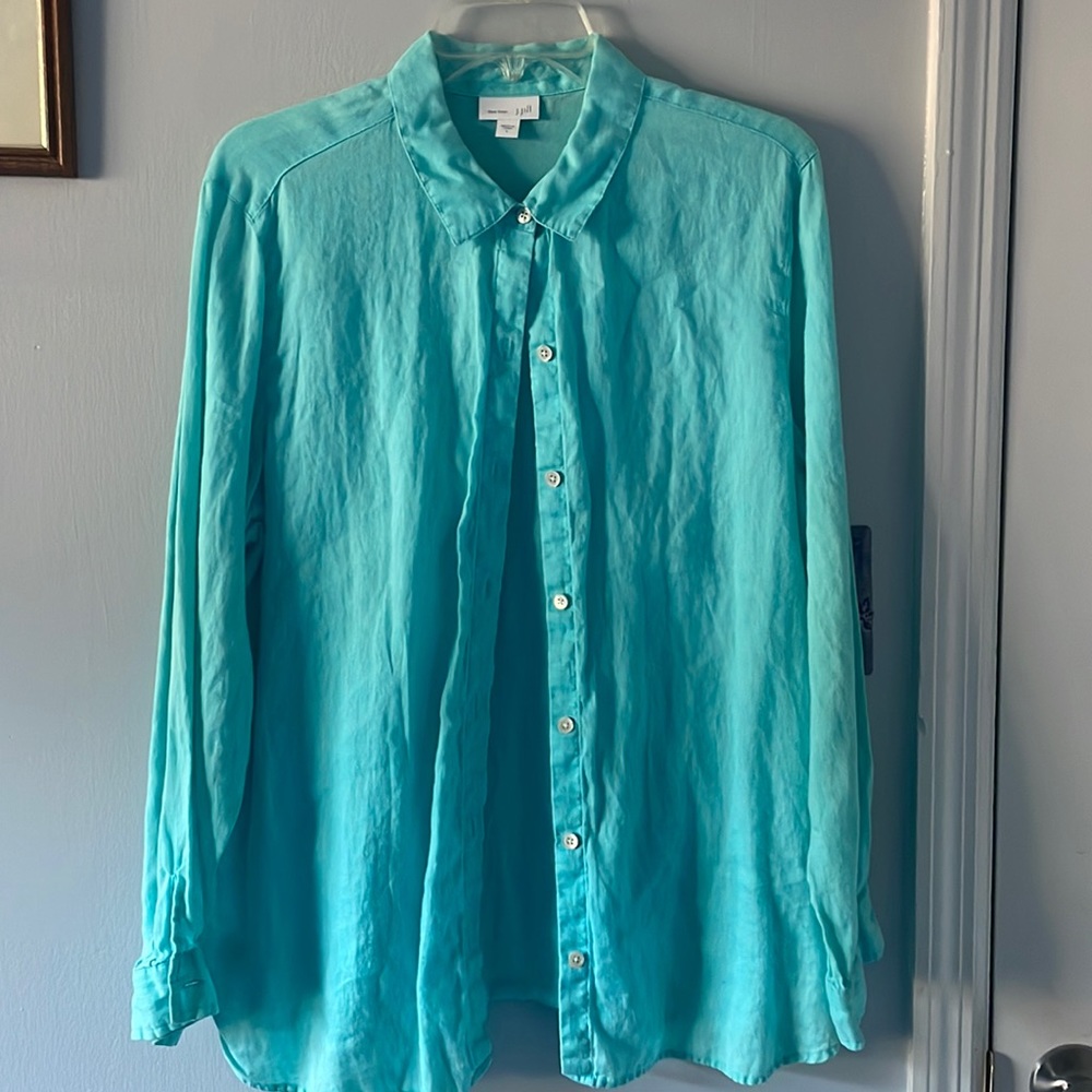 J. Jill Linen Long sleeve button-up